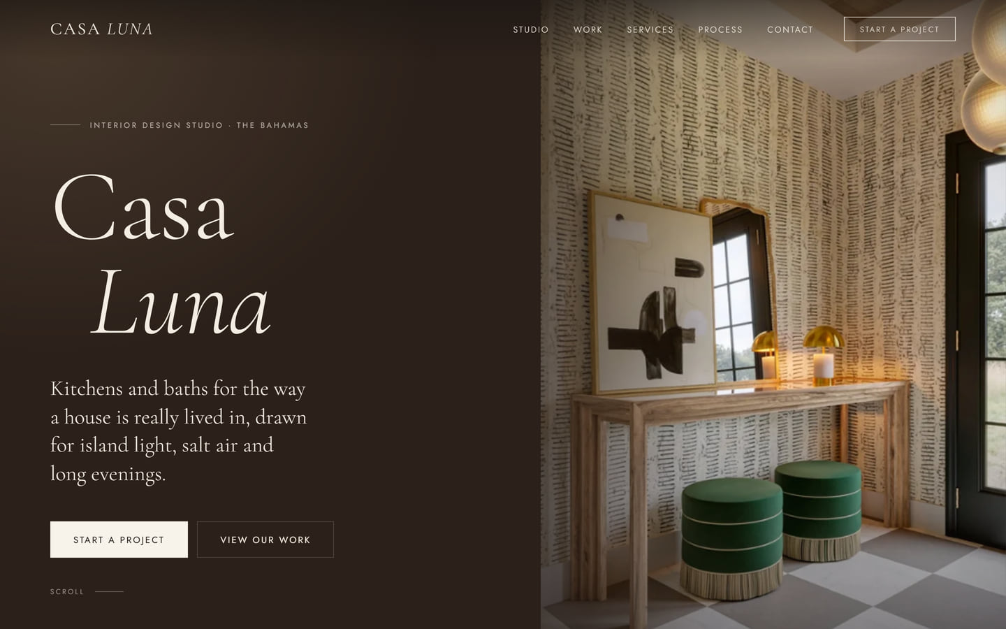 Casa Luna interior design concept site